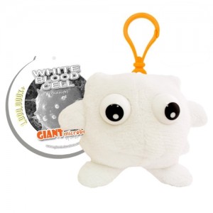 GIANTMICROBES PELUCHE PORTACHIAVI GLOBULO BIANCO