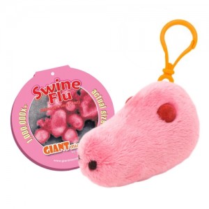 GIANTMICROBES PELUCHE PORTACHIAVI INFLUENZA SUINA Swine Flu