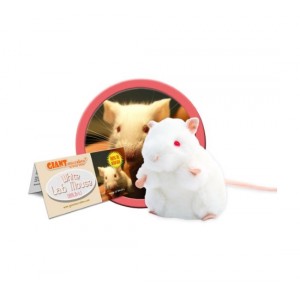 GIANTMICROBES PELUCHE TOPO BIANCO (CAVIA) White Lab Mouse