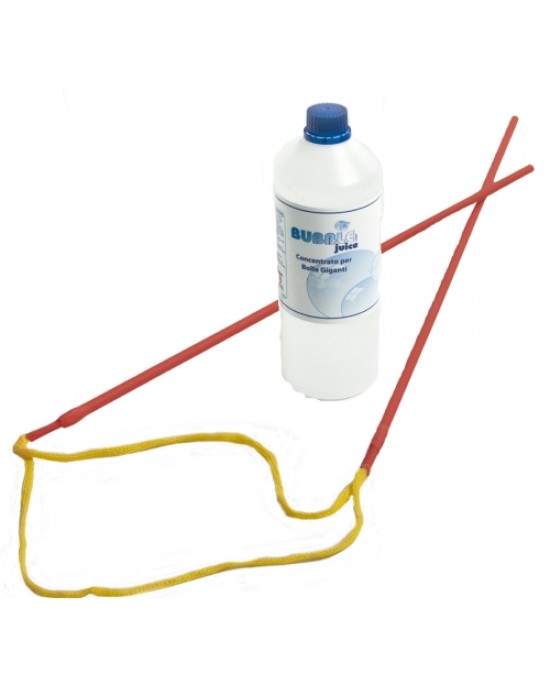 KIT BOLLE ONE BUBBLE SAPONE CONCENTRATO 250 ml + BACCHETTA 50 CM
