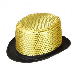 MEZZO CILINDRO PAILLETTES ORO