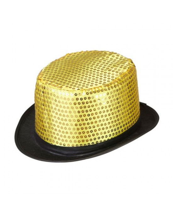MEZZO CILINDRO PAILLETTES ORO