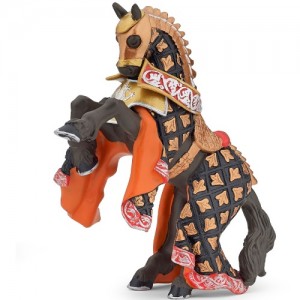 MINIATURA CAVALLO UOMO DRAGONE DI FUOCO