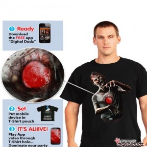 MORPHSUITS DIGITAL DUDZ T-SHIRT CUORE ZOMBIE