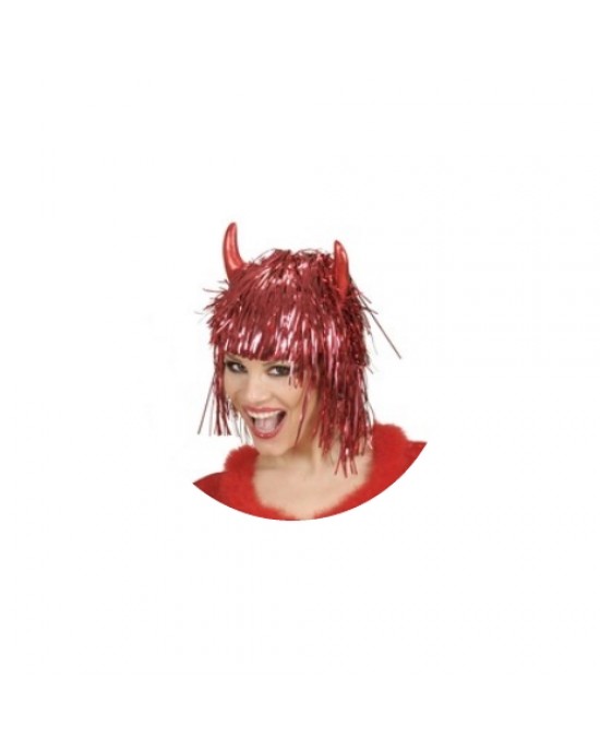 PARRUCCA GLITTER DIAVOLO