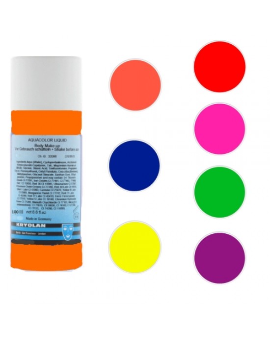 TRUCCO AQUACOLOR KRYOLAN LIQUIDO FLUO 100 ml