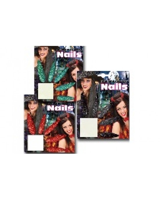 UNGHIE MAXI GLITTER set di 10